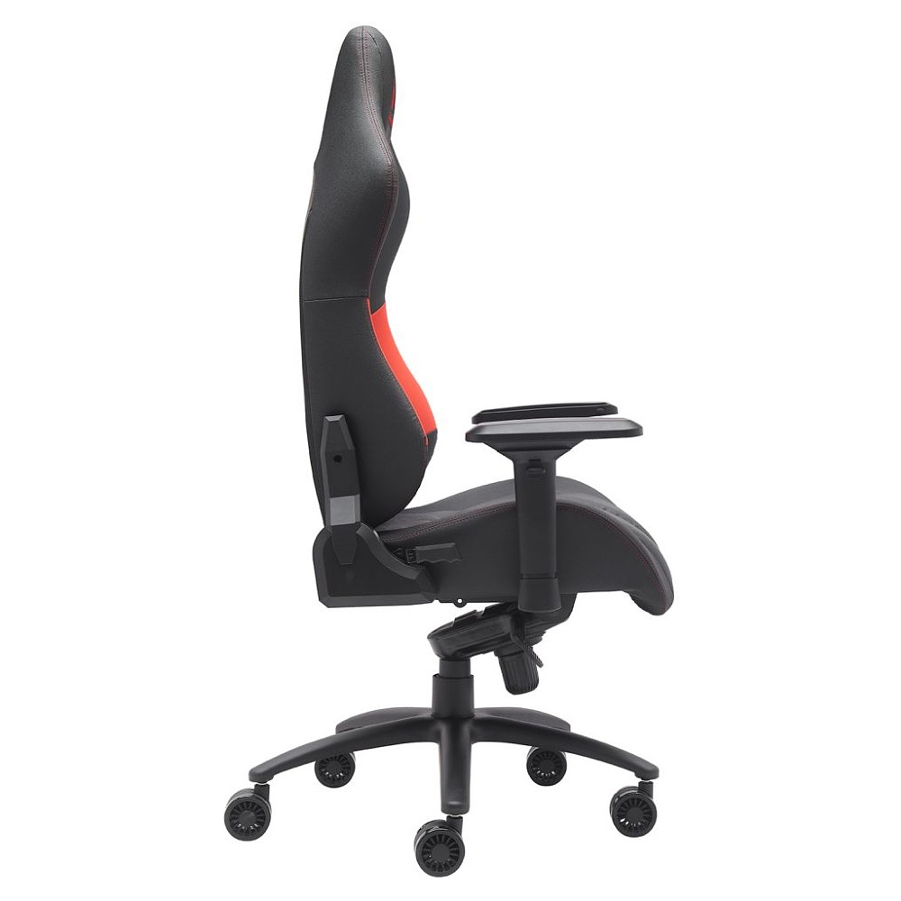 Кресло игровое EVERPROF "Jaguar", экокожа, металл, черный, красный - 2