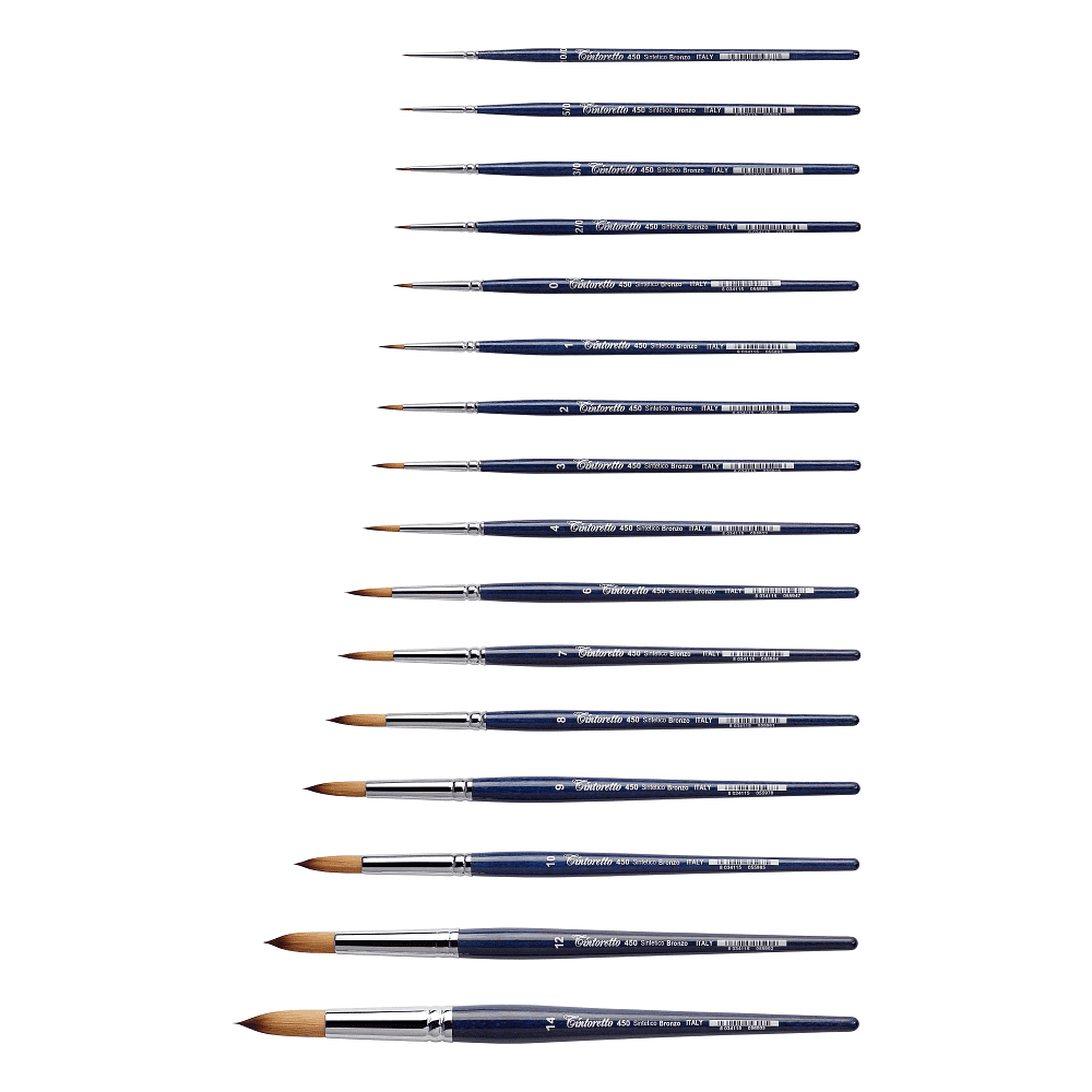 Кисть для рисования "Tintoretto Bronze", синтетика, круглая, №4 - 2