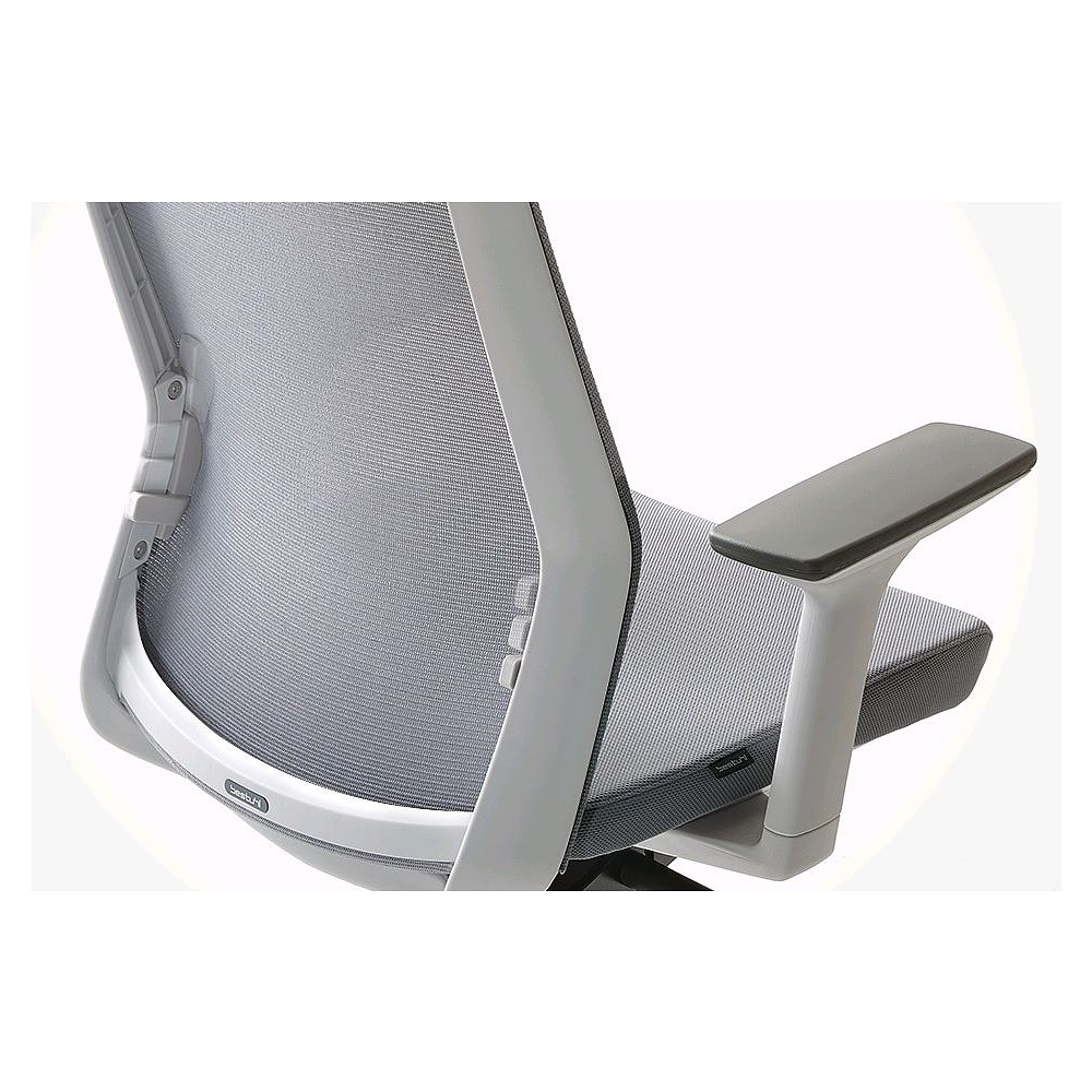 Кресло для руководителя Bestuhl "J1", сетка, ткань, пластик, серый  - 9
