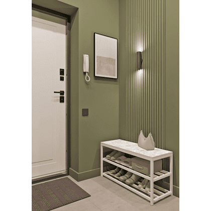 Обувница ALLERD 2 RION, белый муар, 830х320х450, энигма - 3