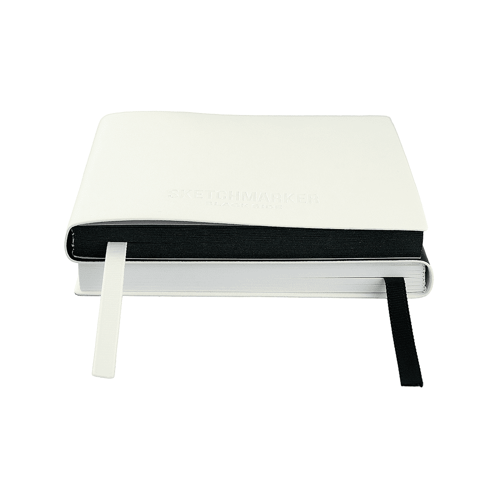 Скетчбук "Sketchmarker Black&White", 12x12 см, 120 листов, черный, белый - 3