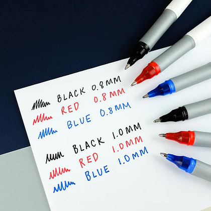 Ручка-роллер Pentel "Floatune", 0.8 мм, белый, стерж. синий - 6