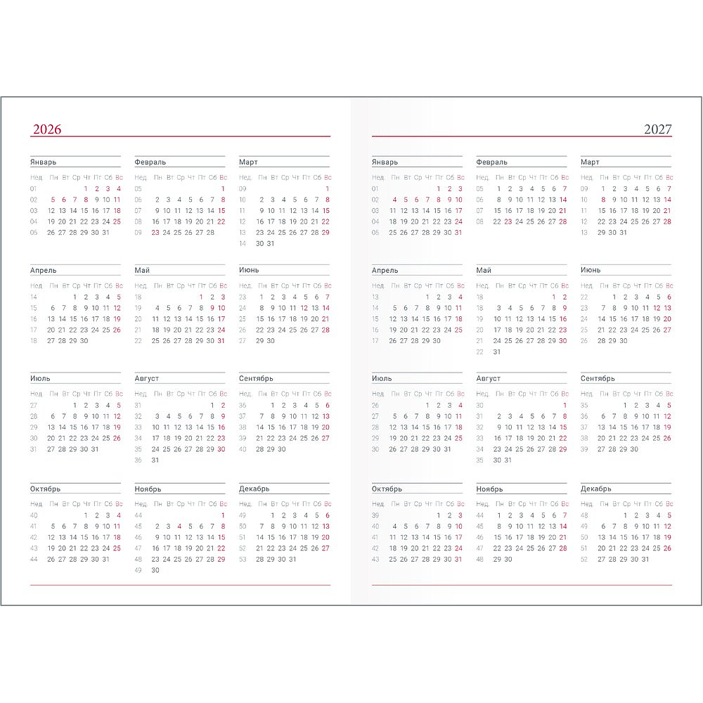 Ежедневник датированный "Berlin", А5, черный, 2026 - 6