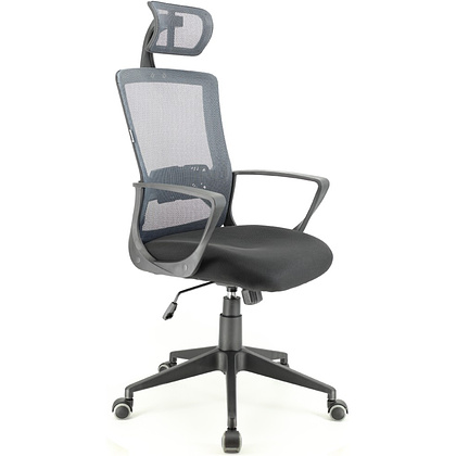 Кресло для руководителя Everprof "EP 911", сетка, ткань, пластик, серый