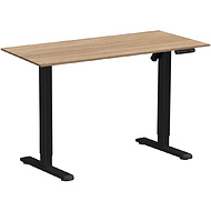 Стол с электроприводом WellDesk Basic 1300x675х18 черный/дуб бардолино натуральный(9191456+9072452)