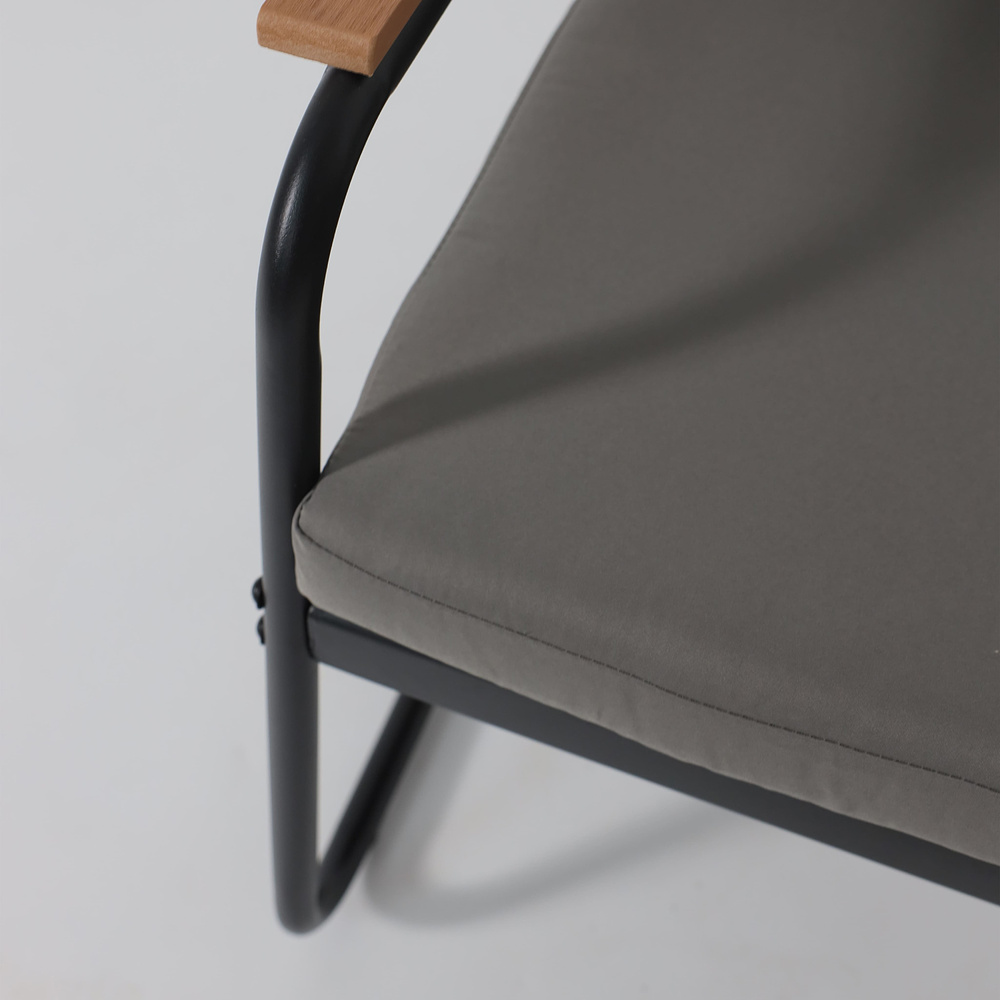 Комплект мебели садовой AksHome GARDENIA (кресло  2 шт, диван 1 шт, стол 1 шт), черный - 32