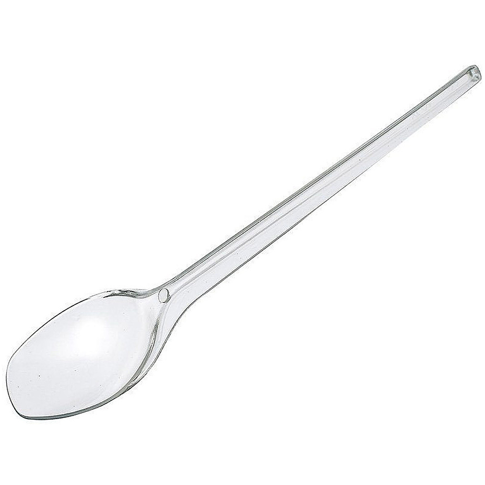 Пластиковая ложка чайная одноразовая, 12,2 см, премиум прозрачная, 100 шт./упак.