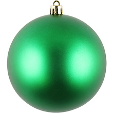 Шар елочный "Матовый", 10 см, пластик, зеленый, 3 шт/уп.