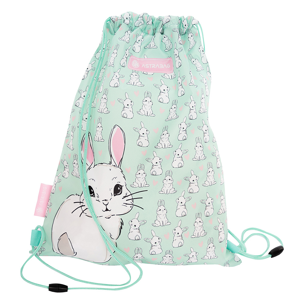 Мешок для обуви "Lovely bunny", 44x33 см, мятный - 2