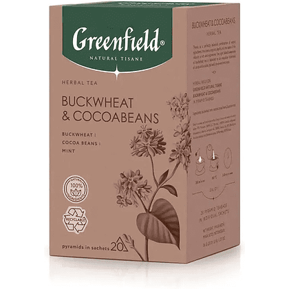 Чайный напиток "Greenfield Tisane Buckwheat&Cocoabeans", 20 пакетиков x 1.8 г, с гречихой и какао-бобами - 3