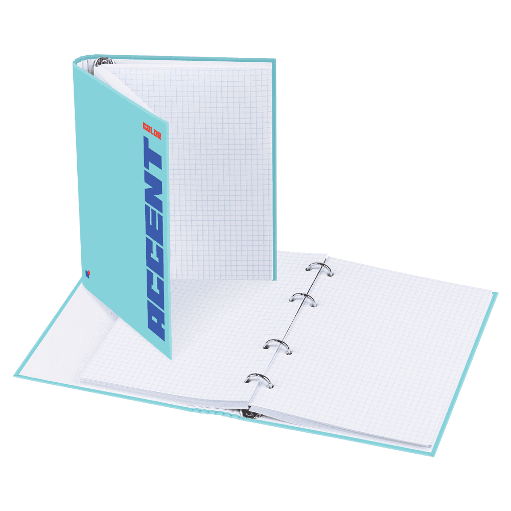 Тетрадь "Accent color", А5, клетка, на кольцах, разноцветный - 2