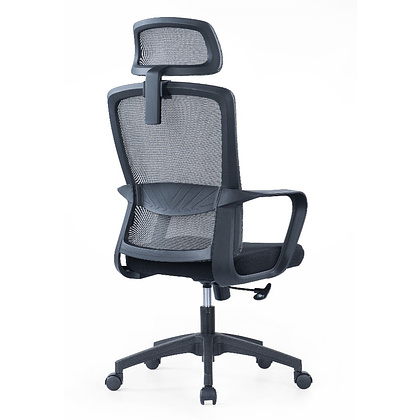 Кресло компьютерное SitZone U-060A, сетка, ткань, черный, пластик - 5