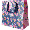 Пакет бумажный подарочный "Navy floral", 25.3x12.5x25.3 см, разноцветный - 2