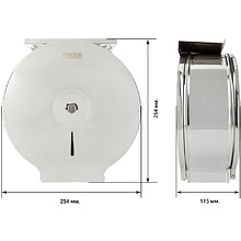 Диспенсер для туалетной бумаги в больших и средних рулонах BXG-PD-5005AС, металл, серебристый, глянцевый