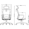 Кресло для руководителя SitZone U-060A, сетка, ткань, черный, пластик, 2 шт/упак, -30% - 7
