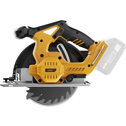 Пила циркулярная Deli YS EDC552Z, 20 В, аккум.,185 мм, до 65 мм, коробка, без з/у и АКБ, желтый - 4