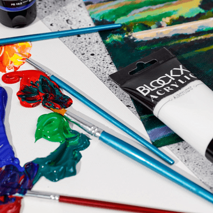 Набор акриловых красок "Blockx. Primaries", 5 цветов, 120 мл - 4