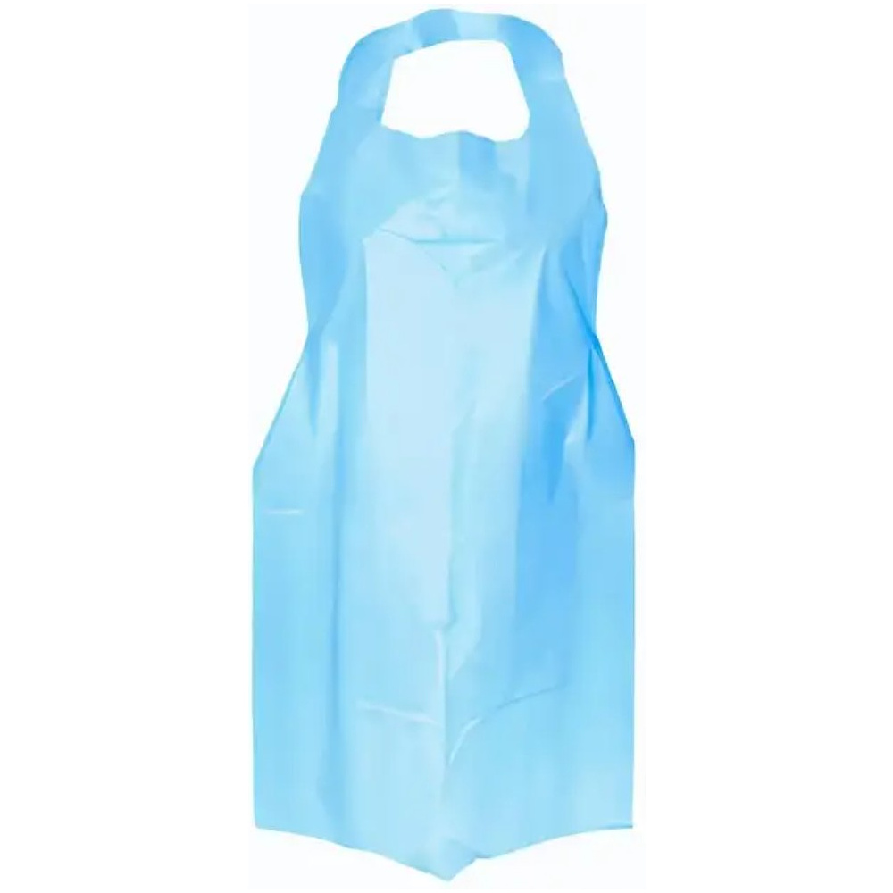 Фартук одноразовый п/э 80х140 см, 12 мкм, синий, 100шт/упак