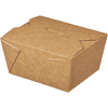 Контейнер бумажный, 600 мл, Fold Box, 130/110х110/90х65, 50 шт, крафт - 2