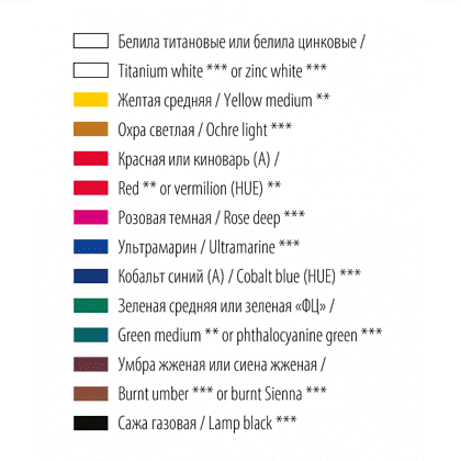 Краски акриловые "Ладога", 10 цветов, 46 мл - 4