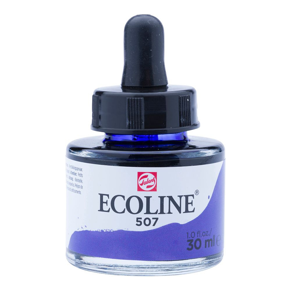 Жидкая акварель "ECOLINE", 507 ультрамарин фиолетовый, 30 мл