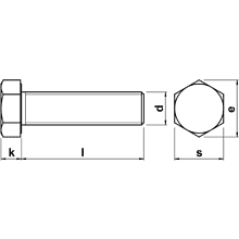 Болт шестигранный М8х25 мм, DIN 933/ГОСТ 7798-70, цинк, 5 кг