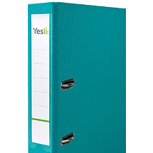 Папка-регистратор "Yesli:", А4, 50 мм, ПВХ Эко, бирюзовый