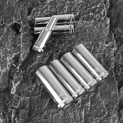 Головка торцевая шестигранная Deli YS EDQ4310 1/2", 10 мм , глубокая, серебристый - 2