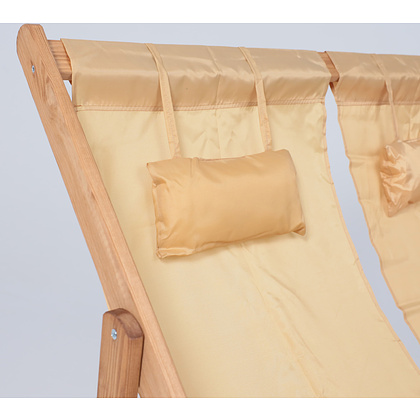 Кресло-шезлонг двойной DYATEL, ткань, бежевый, массив сосны  - 6