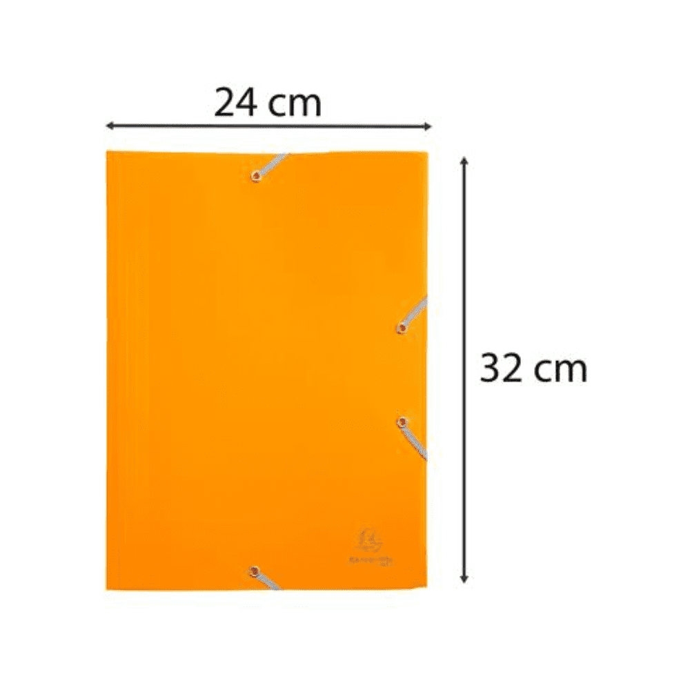 Папка на резинках "Exacompta", A4, 15 мм, полипропилен, желтый - 5