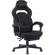 Кресло игровое BRAVE WS-5-1 Wong Black, ткань, черный