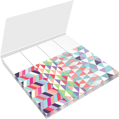 Закладки бумажные "Ultra Sticky. Geometry", 18x70 мм, 4 видаx25 шт., ассорти - 2