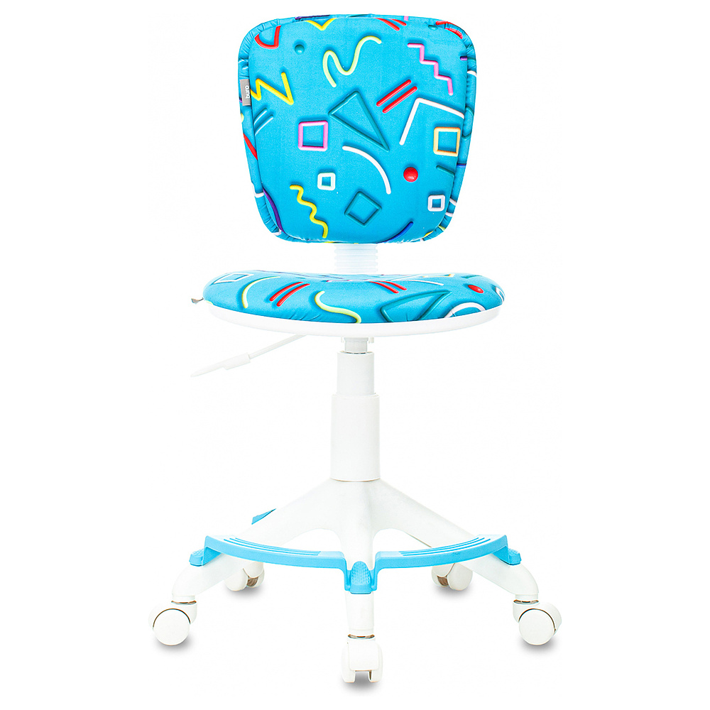 Кресло детское "Бюрократ CH-W204/F", ткань, пластик, голубой Sticks 06 - 2