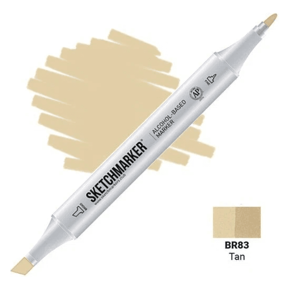 Маркер перманентный двусторонний "Sketchmarker", BR83 смуглый