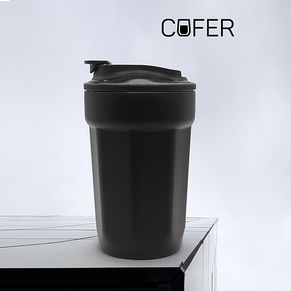 Стакан термический "Tedge" с ремешком, металл, 400 мл, черный - 4