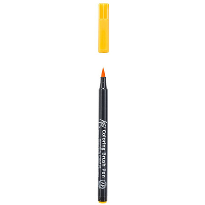 Маркер акварельный "Koi Color Brush", темно-желтый - 3