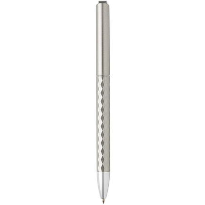 Ручка шариковая автоматическая Xindao "X3.1", 1.0 мм, серый, серебристый, стерж. синий - 4