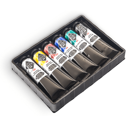 Краски акриловые Мастер Класс, 6 цветов, 46 мл. - 4