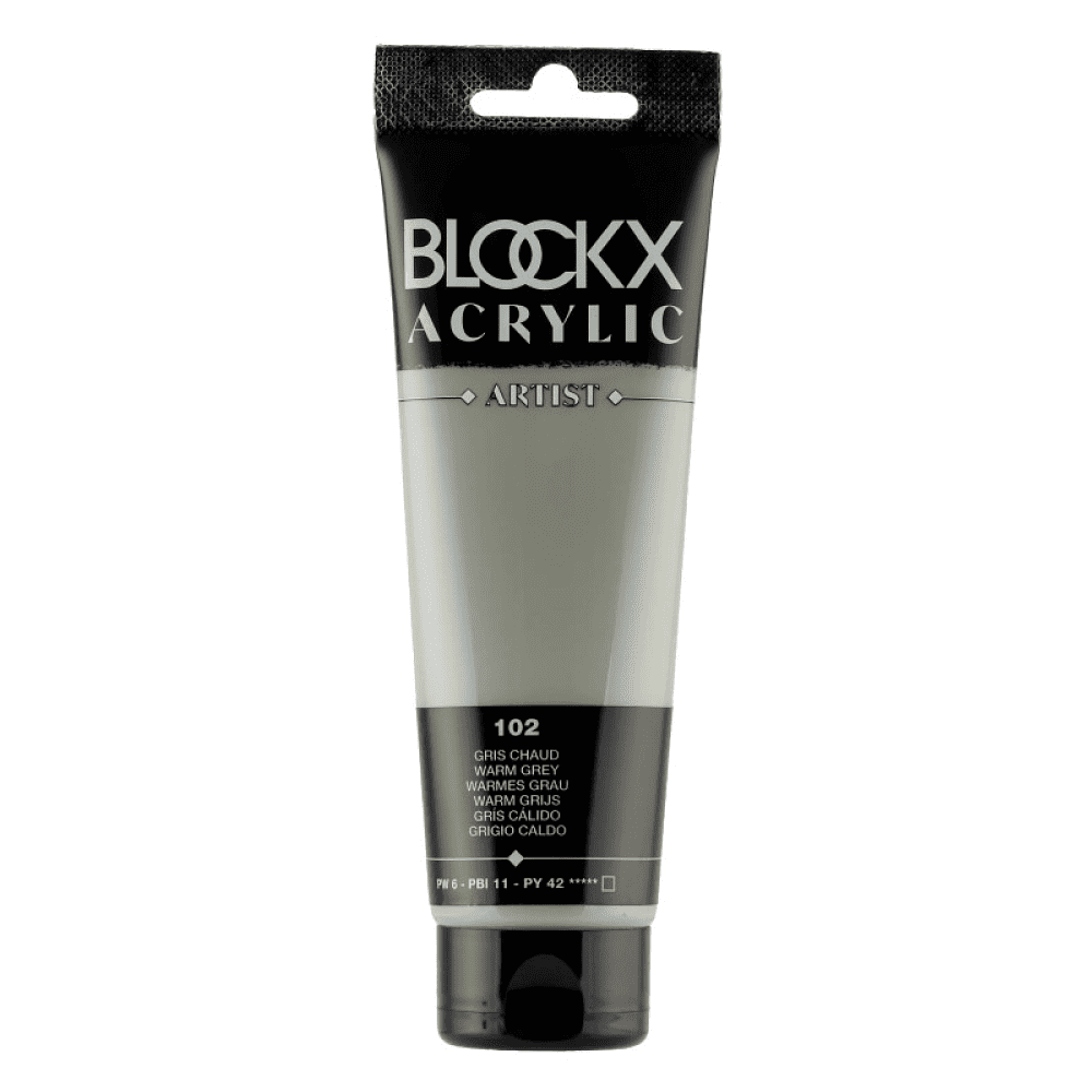 Краски акриловые "Blockx", 102 теплый серый, 120 мл