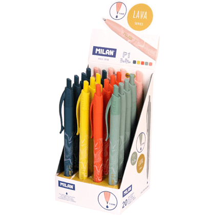 Ручка шариковая автоматическая "P1 Lava", 1 мм, ассорти, стерж. синий - 2