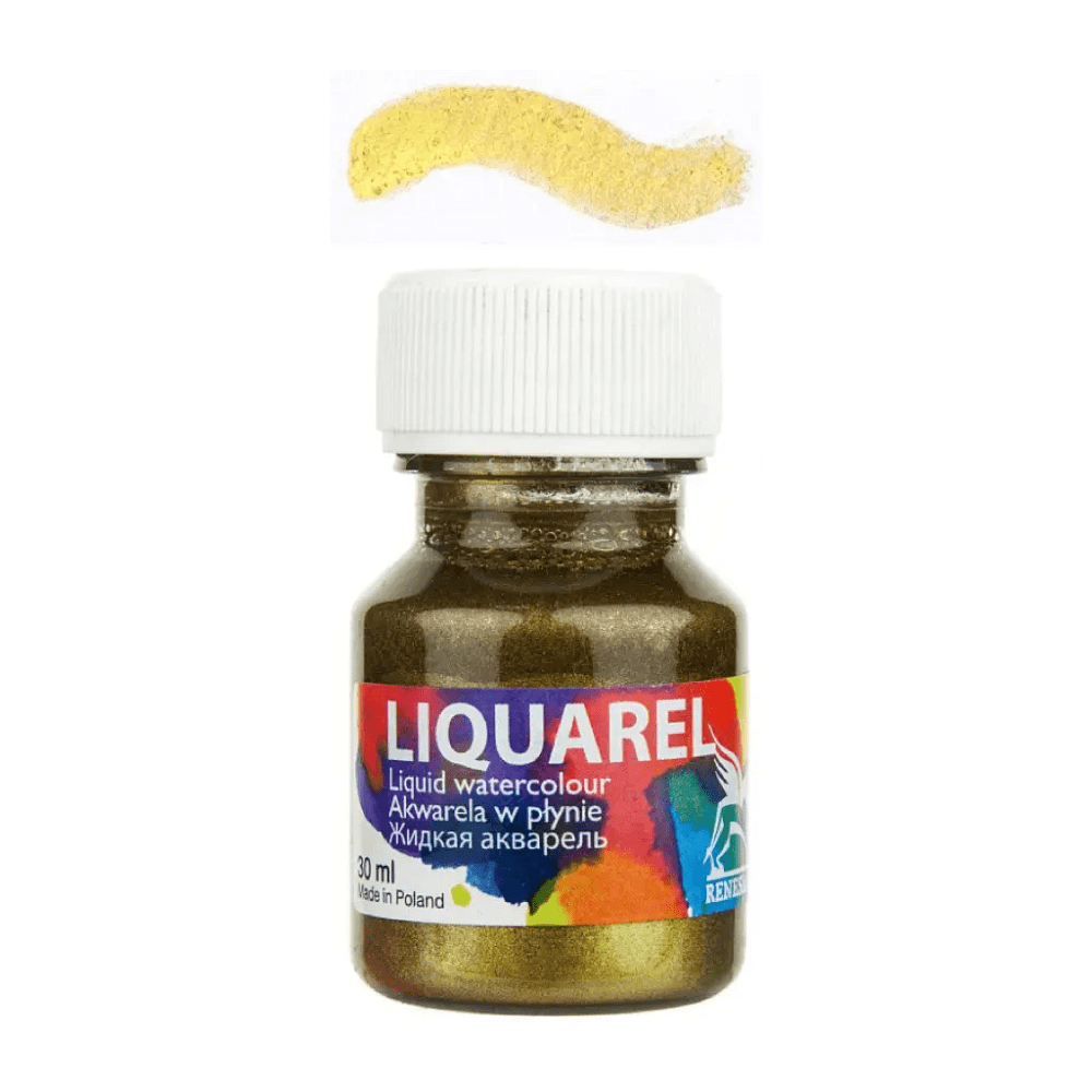 Акварель жидкая "Liquarel", 180 металлик золотой, 30 мл