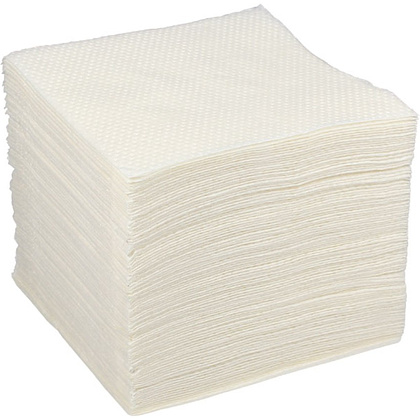 Салфетки бумажные, 1 слой, 100 шт, 24x24 см, белый