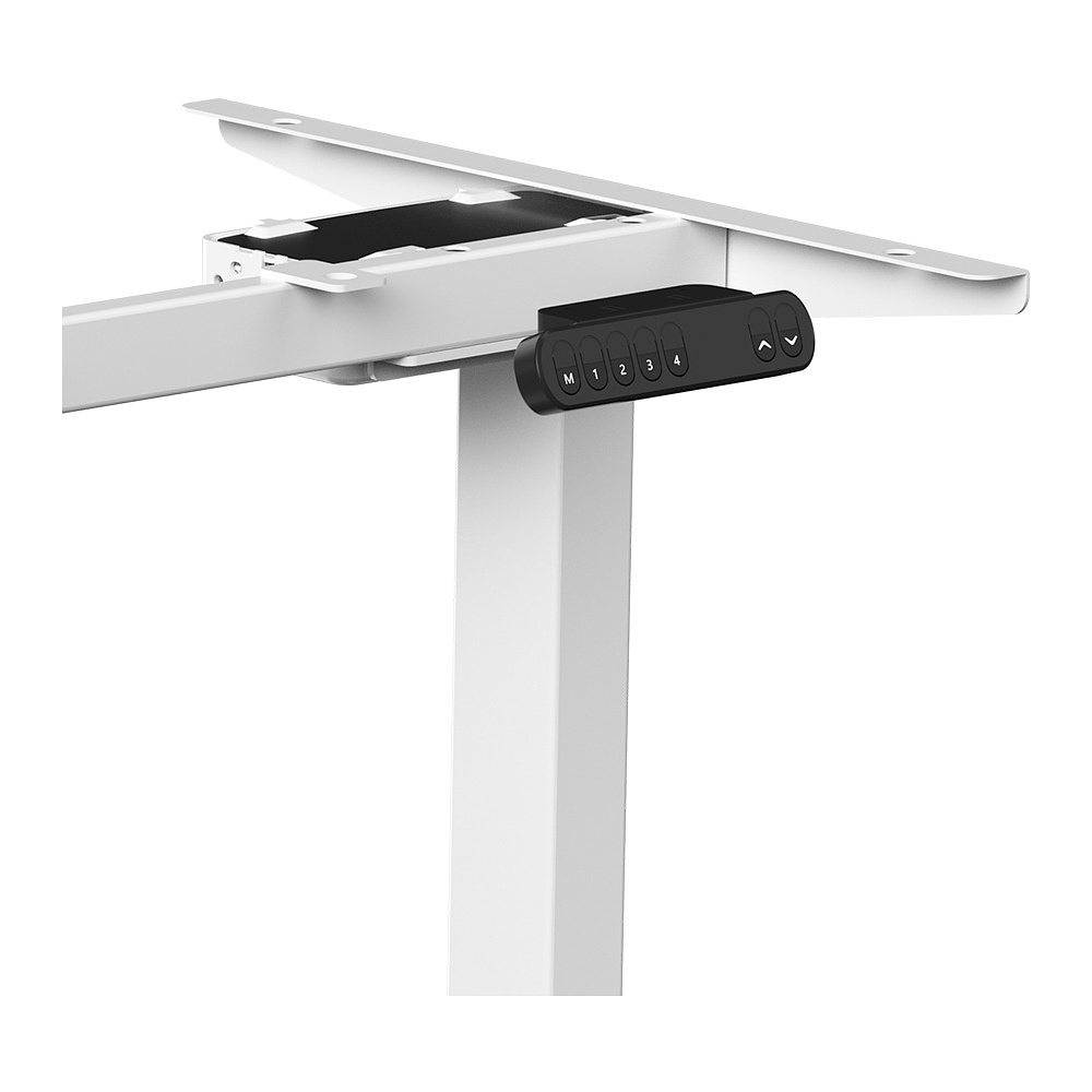 Стол с электроприводом WellDesk Prime 1300x675х18 белый/дуб денвер трюфель (9191462+9072454) - 7