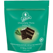 Шоколад темный "Halloren. Thins Mints", 150 гр, с мятной начинкой