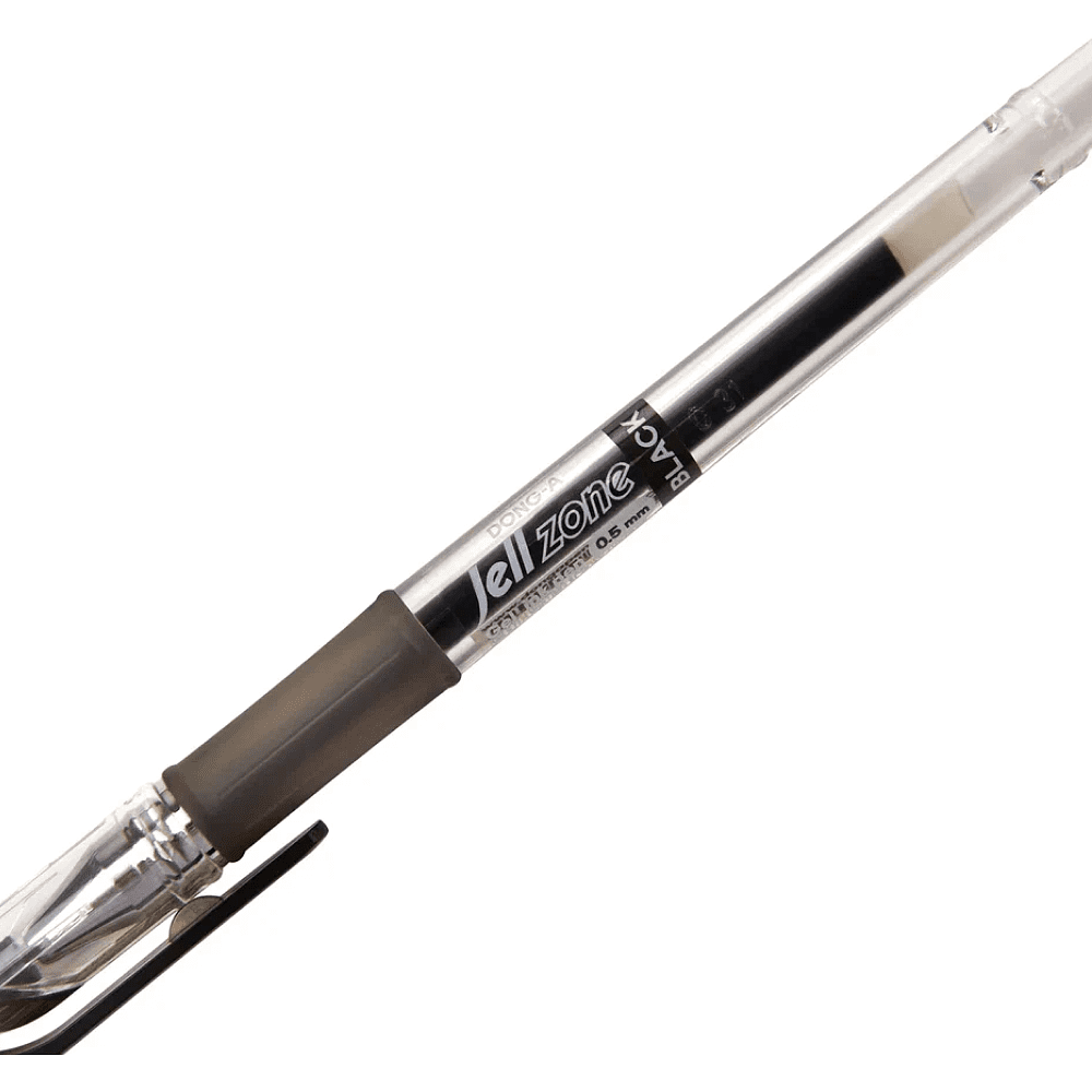 Ручка гелевая "Jell-Zone Standard", 0.5 мм, прозрачный, стерж. черный - 4