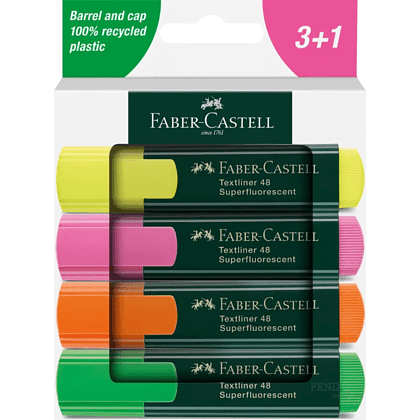 Набор маркеров текстовых "Textliner 254844", 4 шт, ассорти