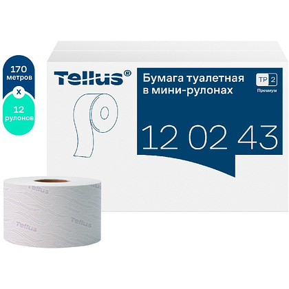 Бумага туалетная Tellus Премиум TP2, в мини-рулонах, 170 м, 2 слоя - 4