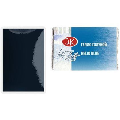 Краски акварельные "Белые ночи", 596 гелио голубой, кювета - 6