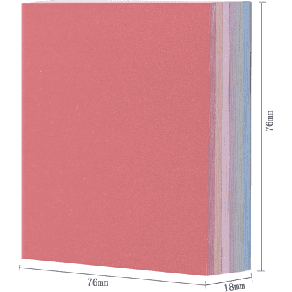 Бумага для заметок "Deli 21553", 76х76х18 мм, 150 листов, 80г/м2, ассорти - 3