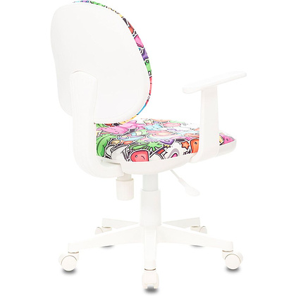 Кресло детское Бюрократ CH-W356AXSN, ткань, пластик, белый - 4